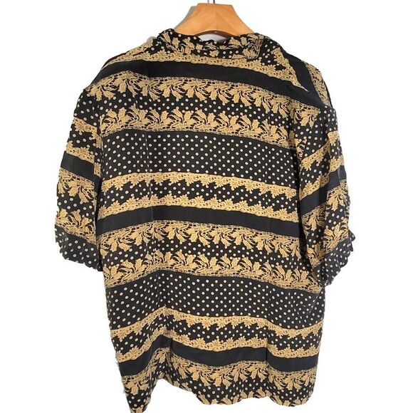 Women's 100% Silk Size XXL Short Sleeve Top Shirt SBC474 - Picture 4 of 4